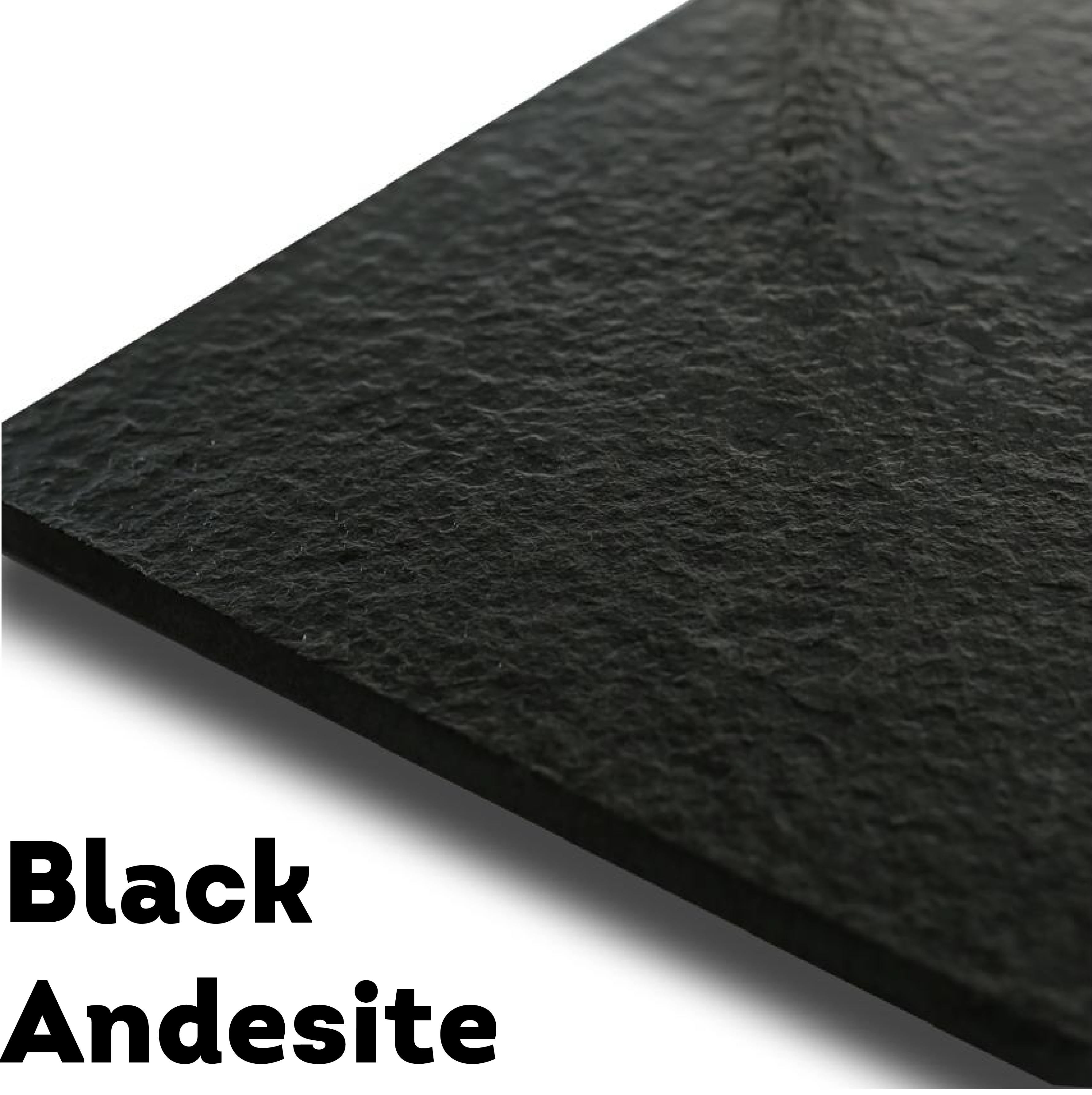 Andesite Flamed Wet finish showing textured flamed surface with enhanced grey tones, ideal for outdoor flooring, pathways, and wall cladding.